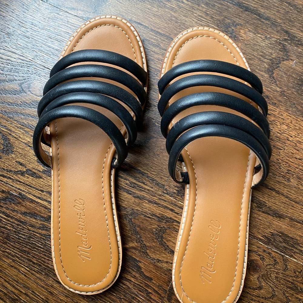 Madewell The Addie Leather slide sandal size 6.5